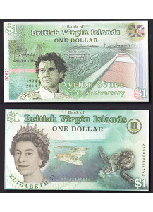 BRITISH VIRGIN ISLANDS 1 Dollar Ayrton Senna Fior di Stampa